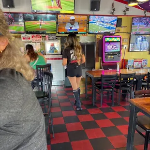 Roller skating waitresses