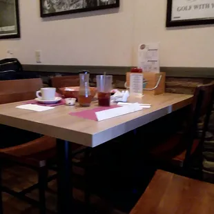 This was here before I came in &amp; remained when I left at 2:30. The server, who was very nice, only had 4 tables (9 people).