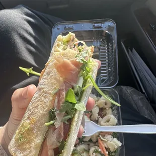 #10 Prosciutto Sandwich &amp; Pasta salad