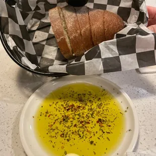 Bread and seasoned evoo