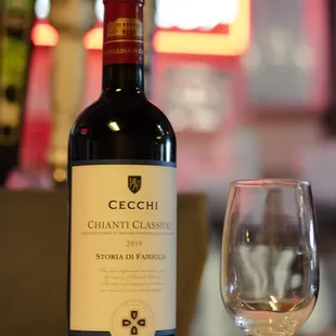 Imported wine to pair with your choice of pasta.