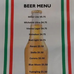 Beer Menu 5.22