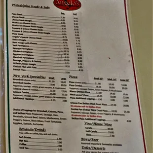 This is the back page of their menu.  Photo taken February 15, 2023.