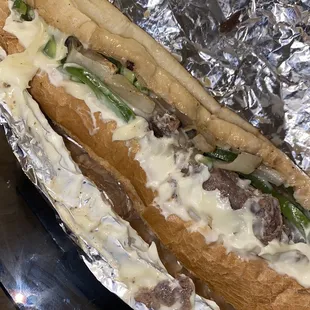 Philly Cheese Steak with Green Peppers