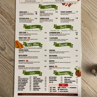 Najwa's menu side 2