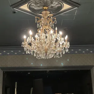 Chandelier in dinning room