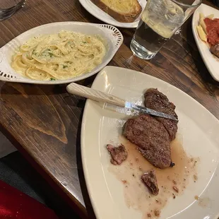 Broiled Steak Fettucine Alfredo