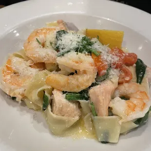 Seafood pappardelle