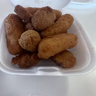 Fried mushrooms, mozzarella sticks and zucchini