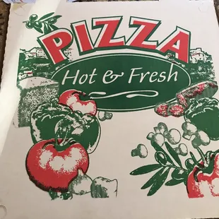 Angelo&apos;s pizza box