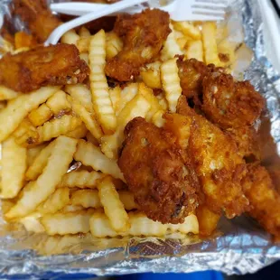 Wings and fries