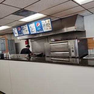 a man working in the kitchen