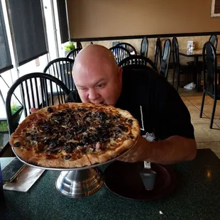 Mark enjoying his pie