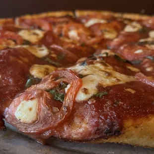 Mediterranean Pizza, Large, Deep Dish Crust