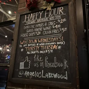 Happy hour specials