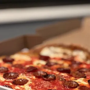 Margherita with pepperoni.