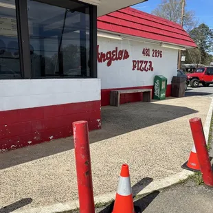 Out side Angelo's Pizza