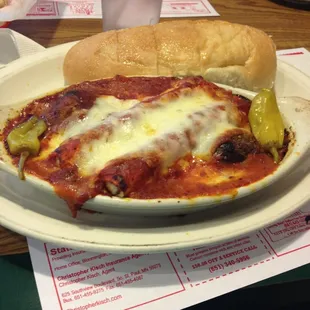 Baked manicotti.  Mmmm.