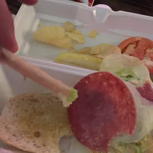 Very little meat on hoagies.