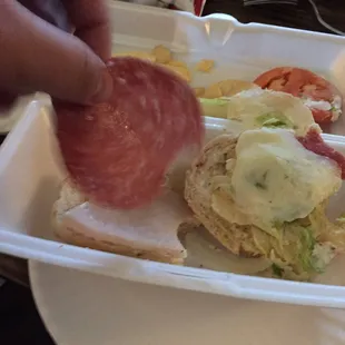 Very little meat on hoagies.