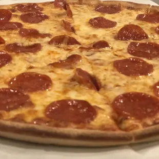 a pepperoni pizza