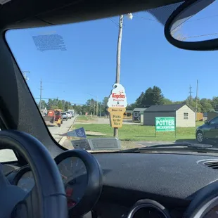 Off the road sign to look for