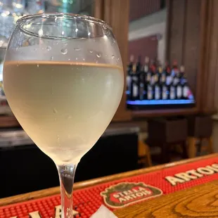 a glass of wine