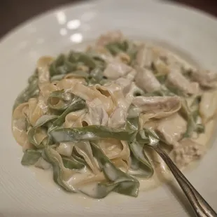 Fettuccine Alfredo with chicken