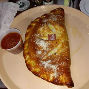 Their calzone - look at that color and size!