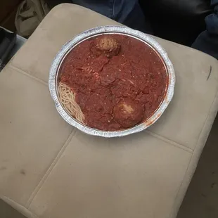 Spaghetti and meatballs