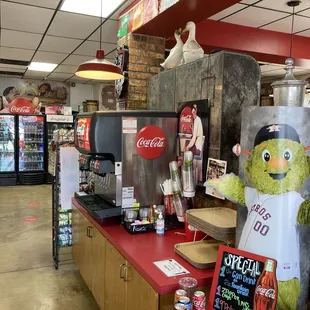 the inside of a restaurant