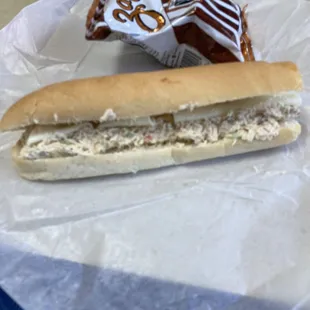 Chicken salad po boy combo