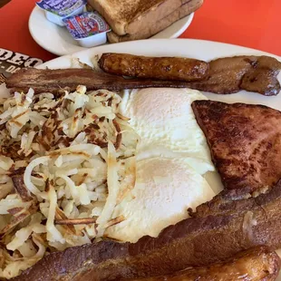 The #1 breakfast combo was filling.