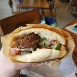 Falafel pita pocket