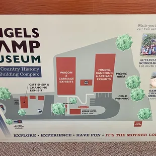 Map of the museum grounds you will find at the front desk