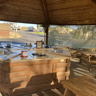 Community area - for cooking and lots of tables - very clean!