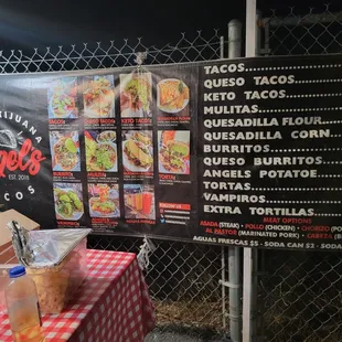 a menu for a mexican restaurant