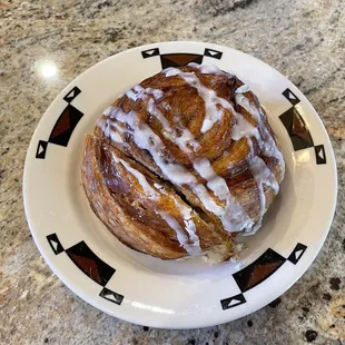 Really fresh cinnamon roll. Not too sweet