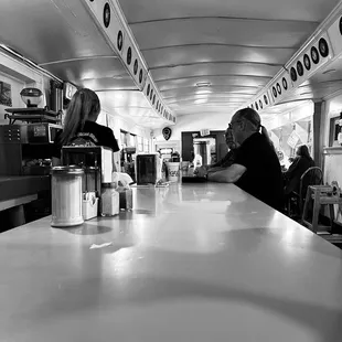 diners at the counter