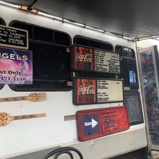 Menu , Business Hours , Contact Info.