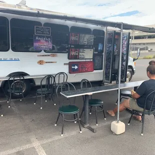 Angels food truck &amp; outside seating