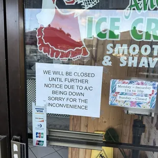 Shop temporarily closed early September