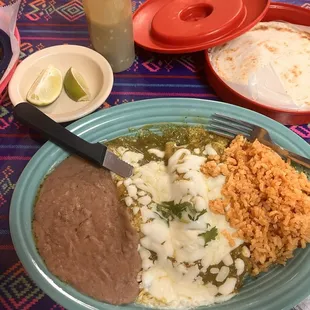 Enchiladas Verdes Plate