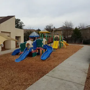 2 play sets in 1 of 2 play areas