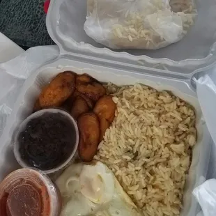 I come for the desayuno campesino they give me different stuff each time but overall the meal is filling all for $9.50 not bad.