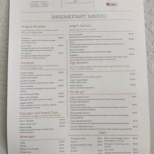 Updated menu