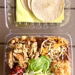 two containers of food