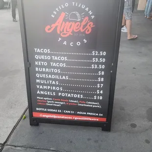 Menu (Cash or Venmo)