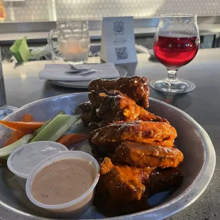 Chicken Wings tossed in both sauces