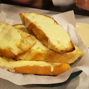 Basket of cheese bread